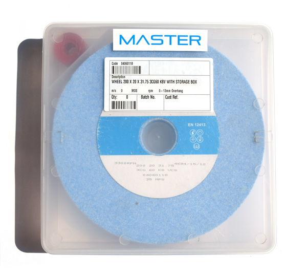 Master Grinding Wheel 200 x 20 x 31.75mm 3CG60 K8V - with storage box